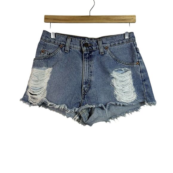 Levi's Pants - VINTAGE LEVI'S Shorts Women’s 7 Jr Blue Denim 950 Relaxed Fit Light Wash 90s